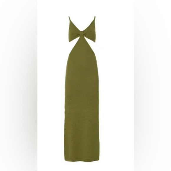 CULT GAIA Serita sleeveless cut out knit olive green midi dress size small - Picture 5 of 9